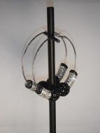 Silver & Black Basketball Wives Earrings